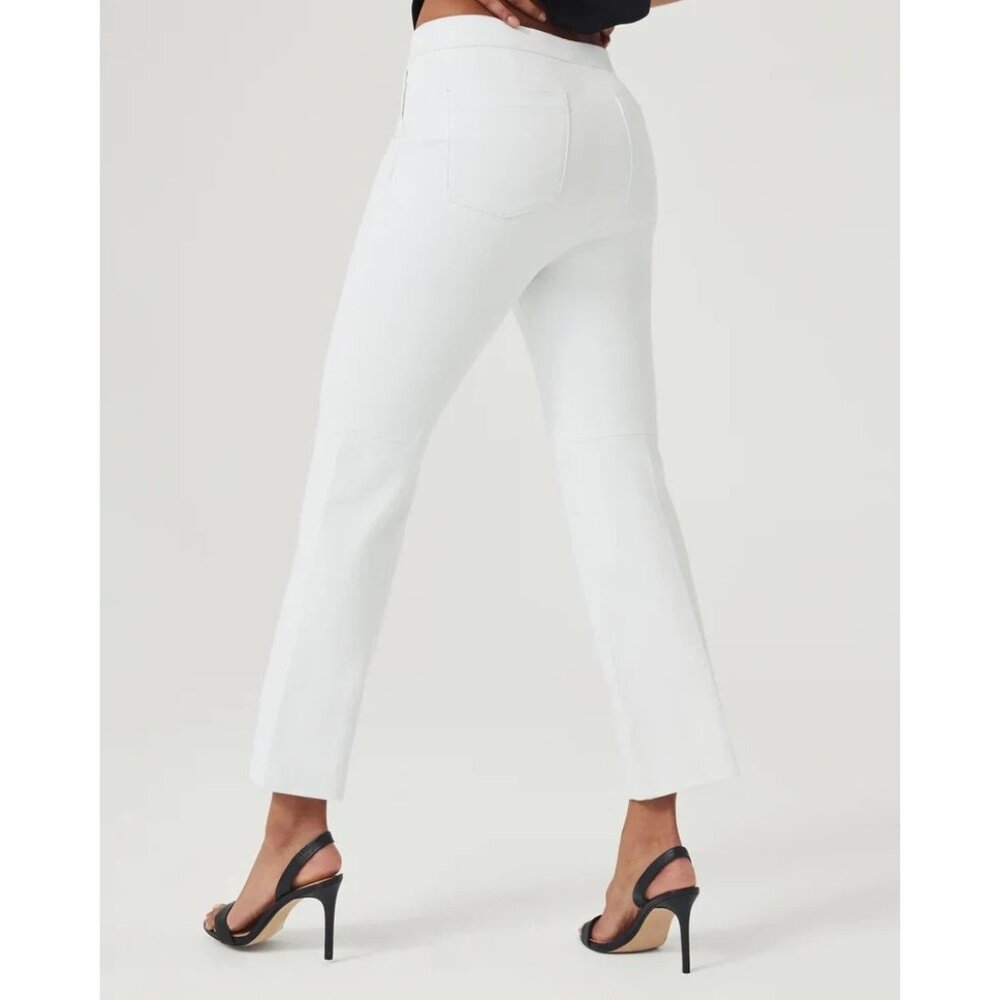 SPANX Pants Classic White L Petite On-The Go Kick Flare Pants Pullover - Picture 2 of 12
